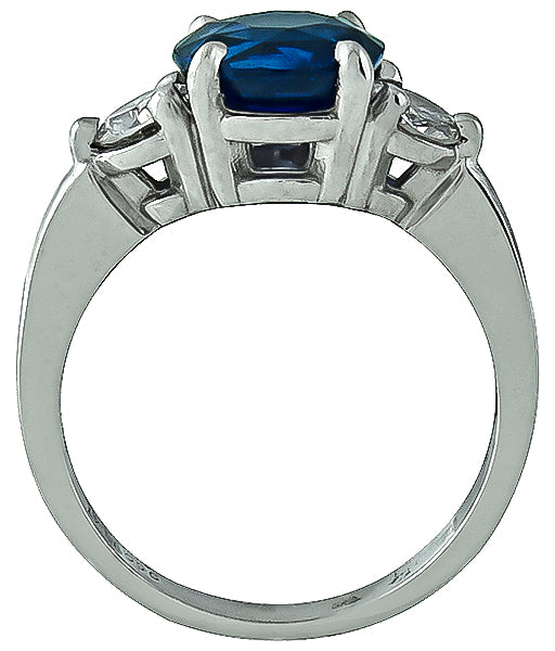 2.66ct Sapphire 0.70ct Diamond Engagement Ring