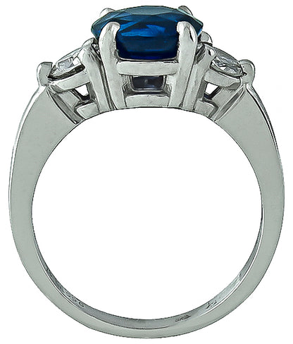 2.66ct Sapphire 0.70ct Diamond Engagement Ring