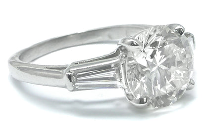 2.69ct Round Diamond Platinum Engagement Ring