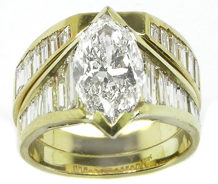 2.80ct Diamond 18k Yellow Gold Bridal Set