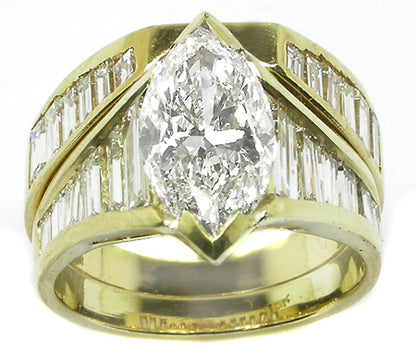 2.80ct Diamond 18k Yellow Gold Bridal Set