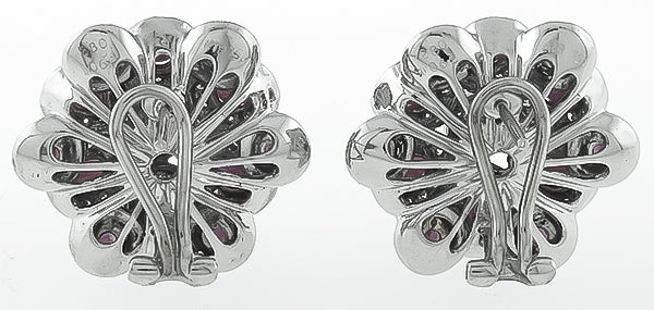 2.80ct Ruby 0.62ct Diamond Earrings