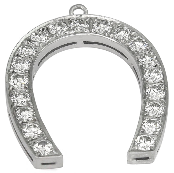 2.85ct Diamond Horse Shoe Pendant
