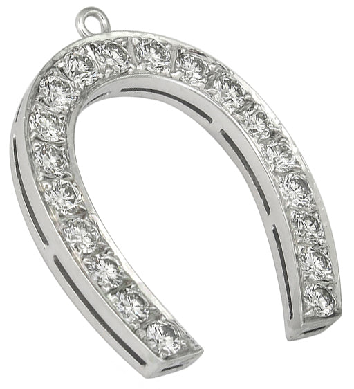 2.85ct Diamond Horse Shoe Pendant