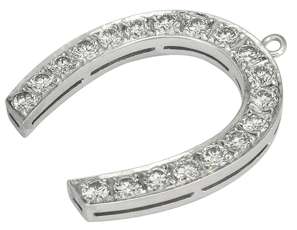 2.85ct Diamond Horse Shoe Pendant