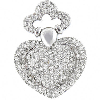 2.86ct Diamond Gold Heart Pendant