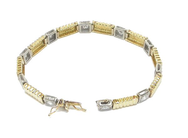 2ct Diamond 14k Yellow & White Bracelet