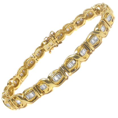 2ct Diamond 18k Yellow Gold Bracelet