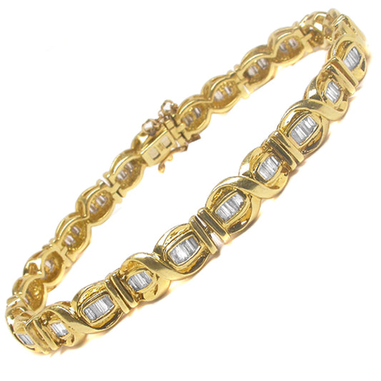 2ct Diamond 18k Yellow Gold Bracelet
