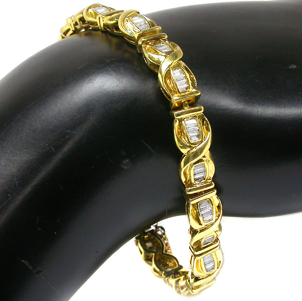 2ct Diamond 18k Yellow Gold Bracelet