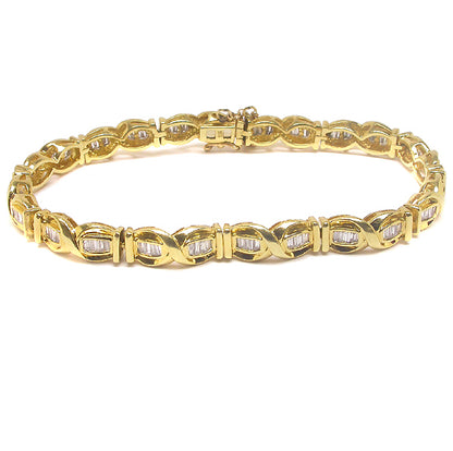 2ct Diamond 18k Yellow Gold Bracelet