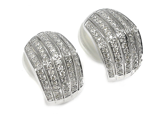 2ct White Diamond 14k White Gold Earrings