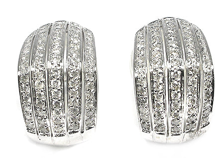2ct White Diamond 14k White Gold Earrings