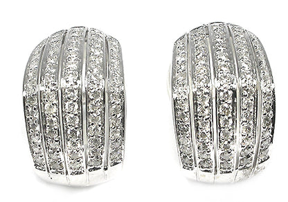 2ct White Diamond 14k White Gold Earrings