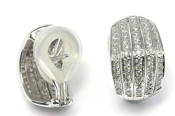 2ct White Diamond 14k White Gold Earrings