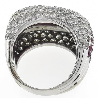 3.00ct Diamond 2.00ct Pink Sapphire Ring