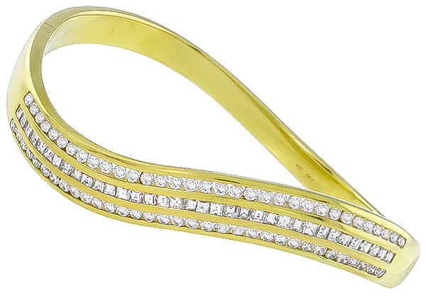 3.00ct Diamond Gold Bangle