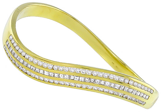 3.00ct Diamond Gold Bangle