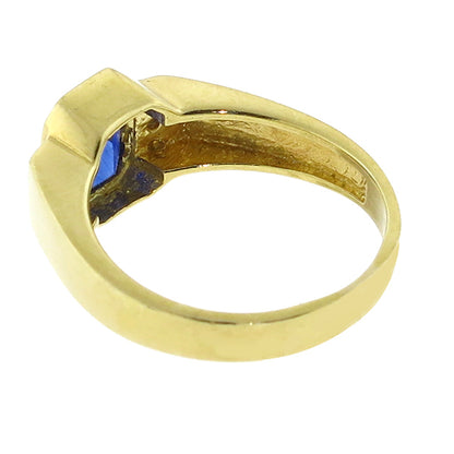 3.00ct Sapphire 0.20ct Diamond Gold Ring