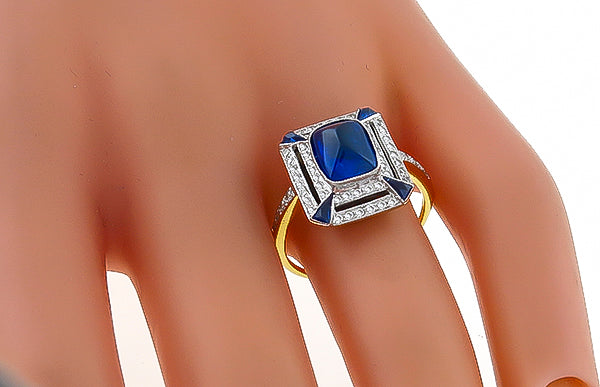 3.00ct Sapphire 0.30ct Diamond Ring