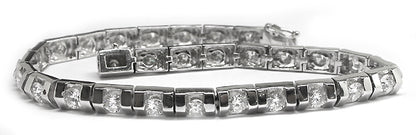 3.03ct Diamond 18k White Gold Bracelet