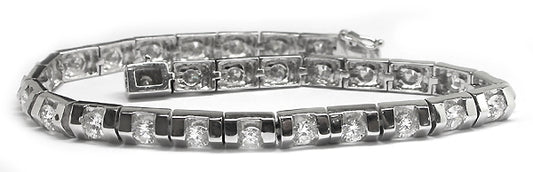 3.03ct Diamond 18k White Gold Bracelet