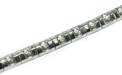 3.03ct Diamond 18k White Gold Bracelet