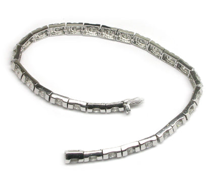 3.03ct Diamond 18k White Gold Bracelet