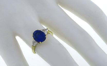 3.06ct Sapphire 0.50ct Diamond Engagement Ring