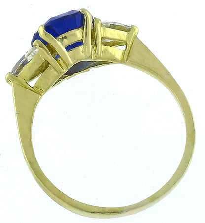 3.06ct Sapphire 0.50ct Diamond Engagement Ring