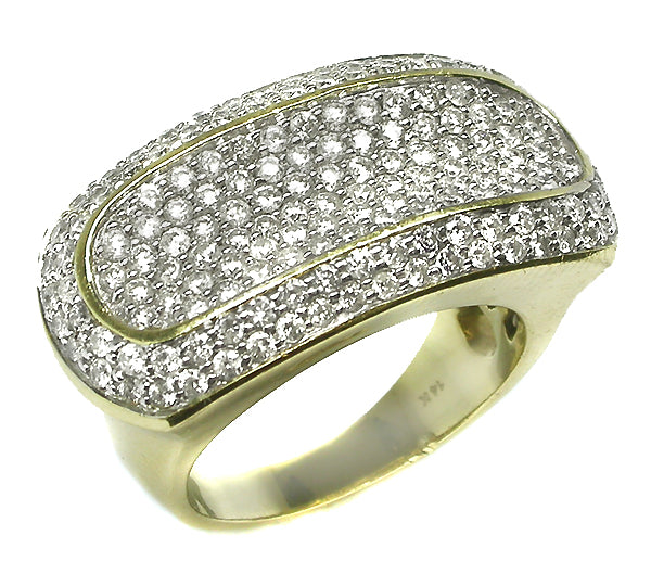 3.25ct Diamond 14k Yellow Gold Ring