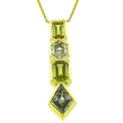 3.25ct Fancy Diamond Gold Necklace