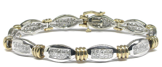 3.30ct Diamond  Gold  Bracelet