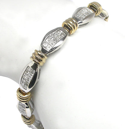 3.30ct Diamond  Gold  Bracelet
