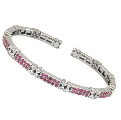3.30ct Ruby 1.21ct Diamond Gold Bangle