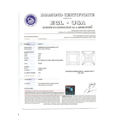 3.38ct Diamond  Engagement Ring