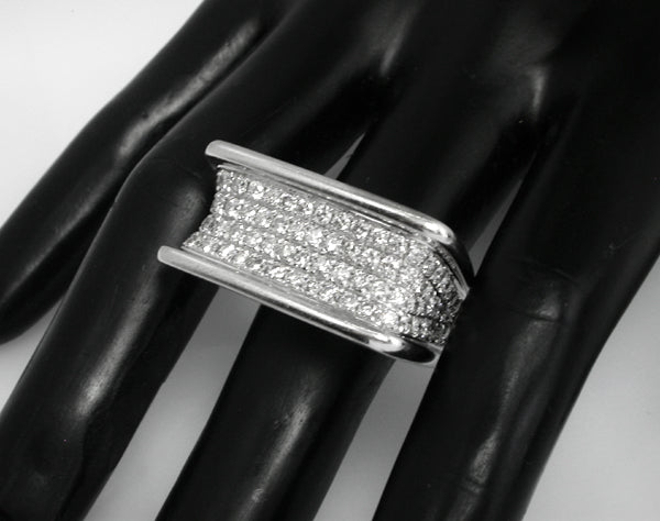 3.44ct Diamond Cluster Ring