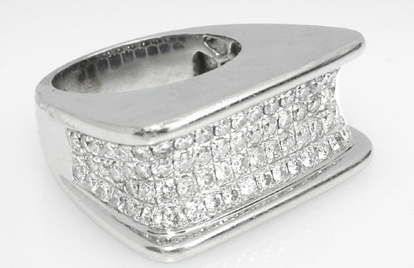 3.44ct Diamond Cluster Ring