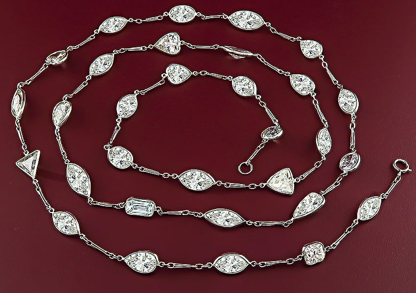 34.61ct Diamond By The Yard Necklace