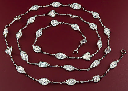 34.61ct Diamond By The Yard Necklace