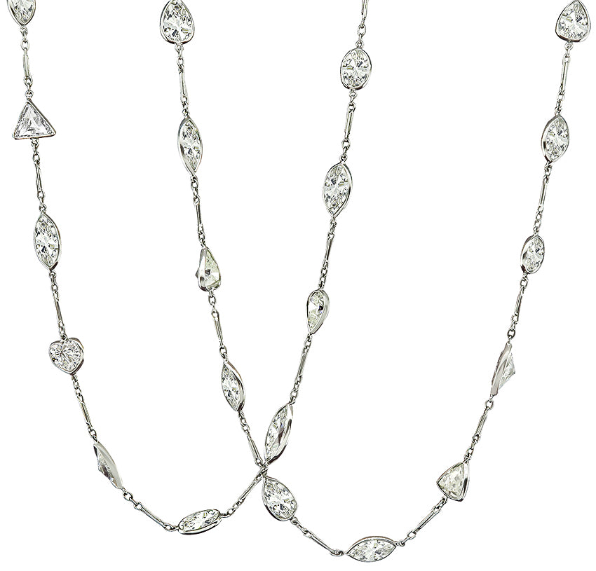 34.61ct Diamond By The Yard Necklace