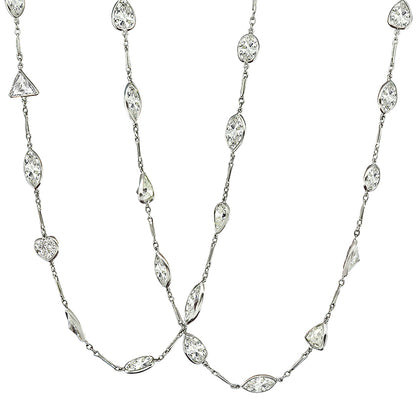 34.61ct Diamond By The Yard Necklace