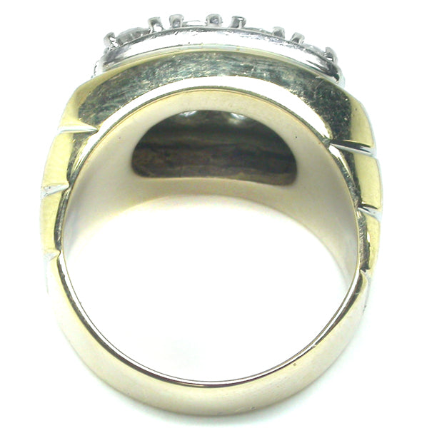 3.50ct Cluster Diamond Two Tone 14k Gold Ring