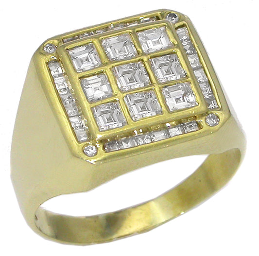3.50ct Diamond 18k Yellow Gold Ring