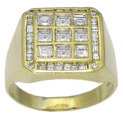 3.50ct Diamond 18k Yellow Gold Ring