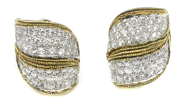 3.50ct Diamond Gold Earrings