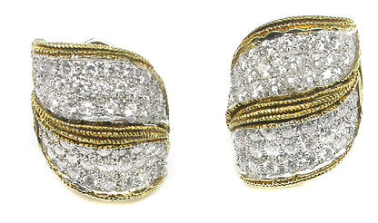 3.50ct Diamond Gold Earrings