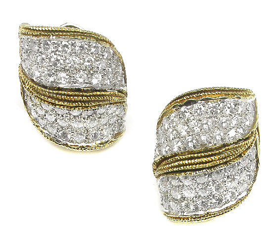 3.50ct Diamond Gold Earrings