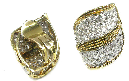 3.50ct Diamond Gold Earrings