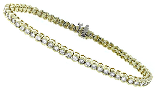 3.60ct Diamond Gold Tennis Bracelet